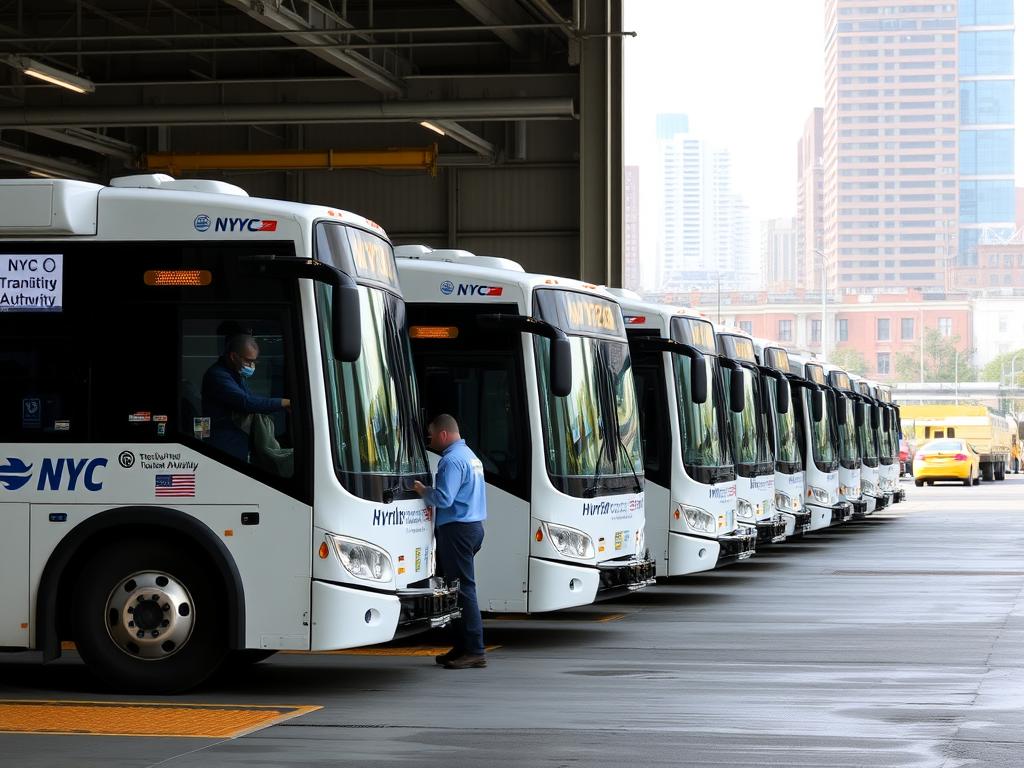 NYC Transit hybrid bus fleet serviced by NEBR